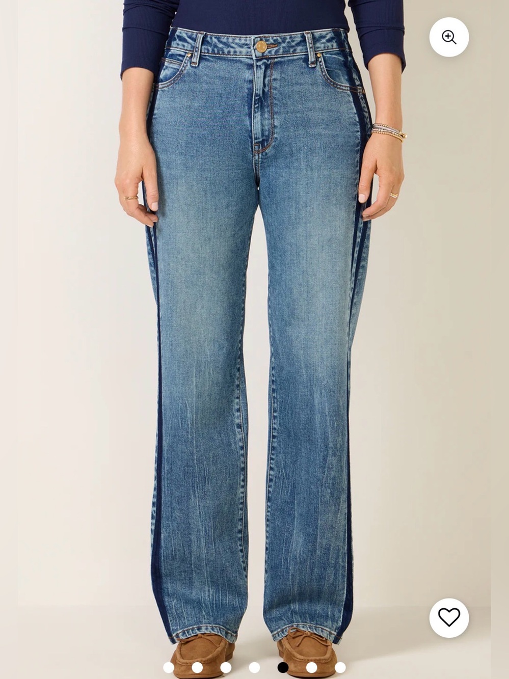 Kut from the Kloth Blue Sienna Jeans side Stripe Sz 10